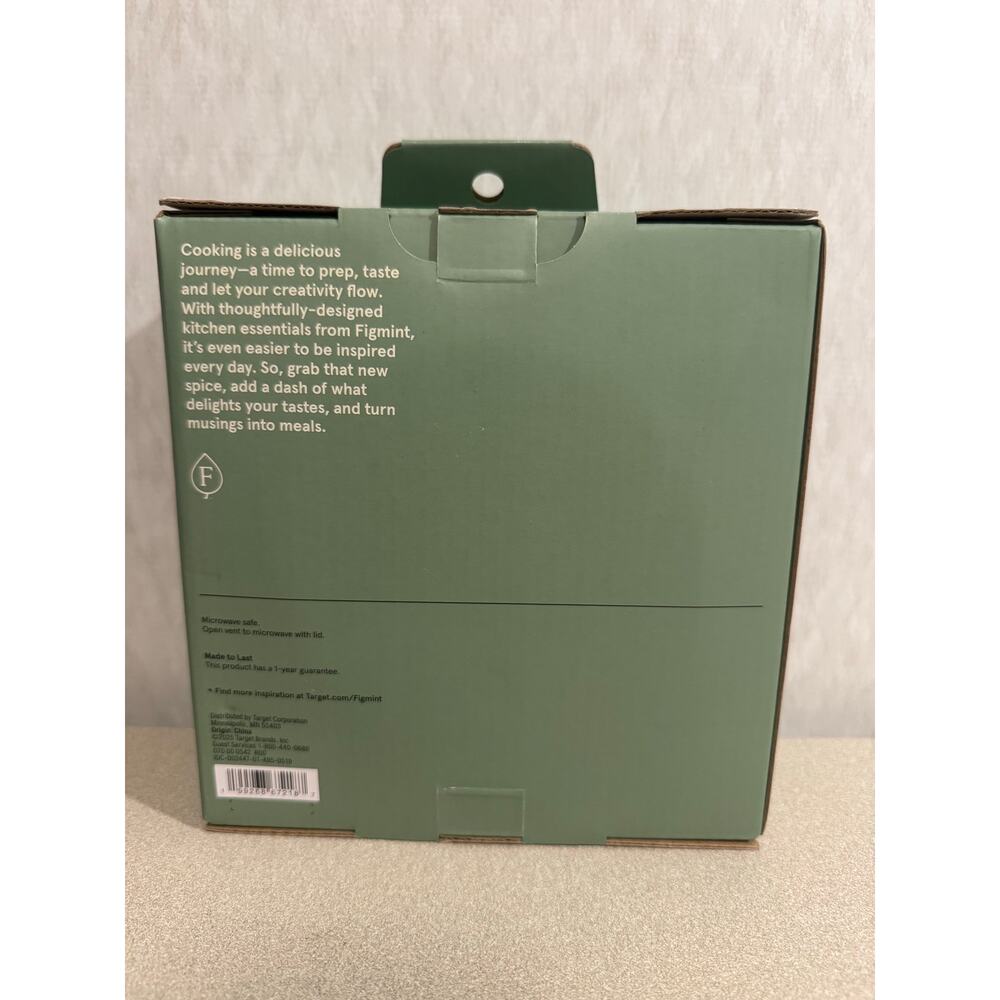 Figmint Glass Food Storage Container Round w/ Vented Lid Green Target New in Box - Picture 3 of 8